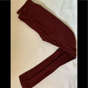 White House Black Market Oxblood Leggings